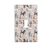 Oodles of Poodles Print Decorative 1-Gang Wall Plate,Standard Size Unbreakable Polycarbonate Switch & Outlet Cover
