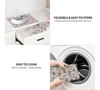 Oodles of Poodles Print Kitchen Counter Absorbent Dish Drying Mat Foldable Reusable Coffee Sink Rack Pad