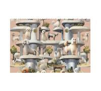 Oodles of Poodles Printed Jigsaw Puzzle 14.4x9.8 CM, Rectangular Puzzle Challenging Game for Adults Gifts, Family Fun Decorative Wall Decor