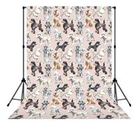 Oodles of Poodles Printed Photo Background, Seamless Matte Fabric for Shoots, Professional Studio Wall Banner