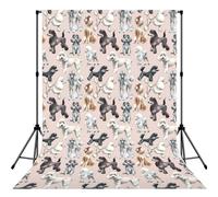 Oodles Of Poodles Printed Photography Backdrop, Soft Photo Background With Rod Pocket For Studio, Family Photos, Video Recording & Party Decor - 5x7ft
