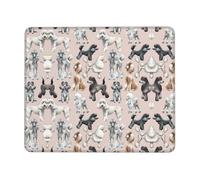 Oodles of Poodles Stable Grip Mouse Pad Desk Mat, Lock Edge with Non-Slip Rubber Bottom for Computer Laptop PC