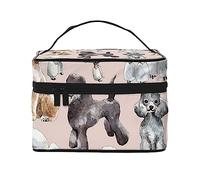 Oodles of Poodles Travel Makeup Bag - Elegant and Spacious Cosmetic Organizer for On-The-Go