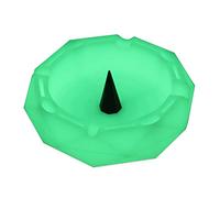 ooDuo Geometric Silicone Ashtray - Glow in the Dark - Unbreakable Multipurpose Storage Ash Tray - w/Glass Friendly Tapping Center
