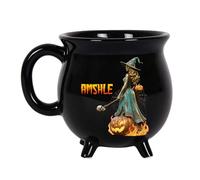 OOEREWGF Witches Brew Personalized Witch Cauldron Mug,Custom Halloween Name Beautiful Witch Coffee Black Ceramic Witchy Tea Cup, Customized Halloween Mug Witchy Gifts for Her Women Besties (S-02)