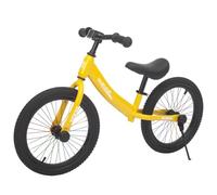 OOFAYJIA Kids Balance Bike for 4-8 Year Old, 16 inch No Pedal Bike, Training Learning Bicycle with Colourful Wheels, Adjustable Seat, for Boys Girls,Yellow