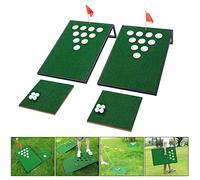 OOFIT Golf Chipping Target Set Combined Pong Game, Exciting Chip Game for Enthusiasts and Beginners, for Family, Golfer and Friends - Black