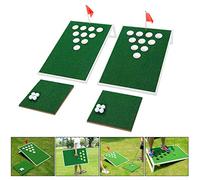 OOFIT Golf Chipping Target Set Combined Pong Game, Exciting Chip Game for Enthusiasts and Beginners, Golfing Practice Games Indoor/Outdoor at Beach, Backyard or Tailgate - White