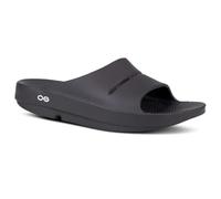 OOFOS OOahh Recovery Slide Sandals For Men & Women, Matte Black, 14 Women/12 Men