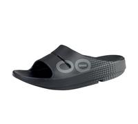 OOFOS OOahh Recovery Slide - Women’s and Men’s, Black Matrix, 7 Women/5 Men