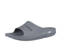 OOFOS OOahh Recovery Slide - Women’s and Men’s, Slate Grey, 14 Women/12 Men