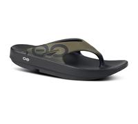 OOFOS - Women's OOlala - Post Exercise Active Sport Recovery Thong Sandal, Tactical Green/Black, 7 Women/5 Men