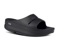 OOFOS womens Women's Oomega Thong, Matte Black, 8
