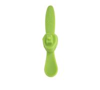 oogaa Home Baby Feeding Spoon Gentle on Gums Fun Shape Toddlers Love Tugboat, Green