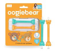 oogiebear - Nose and Ear Gadget. Safe, Easy Nasal Booger and Ear Cleaner for Newborns and Infants. Dual Earwax and Snot Remover. Aspirator Alternative - Two Pack with Case - Orange Seafoam