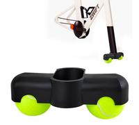 Ooioahuaoo 4 Pieces Rocker Plate Feet, Accessories for Kickr Core 2 Roller Trainer, Indoor Cycling Tennis Balls, Foot Adapter, with 8 Tennis Balls, Tennis Ball Feet for Wahoo Kickr Core Roller Trainer