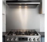 Ooivie Stainless Steel Splashback - Brushed finish - Splashback for Kitchen - cooker splashback - kitchen splashback - multiple sized kitchen splashbacks for walls (Without holes, 600mm x 700mm)