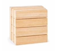 Oojami DIY Unfinished Small Pallet Wood Sign, 6 Piece Set, Craft-Ready Square Wood Panels, Perfect for Home Decor and Art Projects - 6.25x6.25 Inches