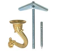 OOK 50341 Swag Hooks with Hardware, Brass, 2-Count