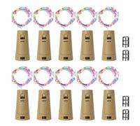 ooklee 10 Pack Wine Bottle Lights with Cork, Multi Colour, 2M 20 LEDs | Copper Wire Wine Bottle Lights Battery Operated Suitable for Party, Xmas, Birthday, Table, Mason Jars, DIY, Indoor/Outdoor