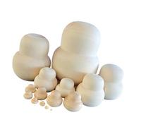 OOLA.DETAL 15 Layer Unfinished Russian Nesting Dolls Wooden Unpainted Matryoshka Doll Set For Painting Decorating Craft