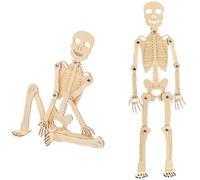 OOLA.DETAL 2PCS Wood Human Skeleton Assembly Kits Educational Science Toy For Hands On Learning And Parent Activity