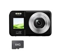 OOLA.DETAL 4K UHD 64MP Digital Camera Double Screen 18X Portable Camera for Students Travel Vloggings