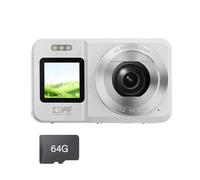 OOLA.DETAL 4K UHD 64MP Double Screen Digital Camera With 18X Compact Portable Design For Students Teens Beginners