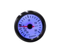 OOLA.DETAL 52mm General 12V Boosts Gauge Blue LED Display High Visibility Pressure Meter for Auto