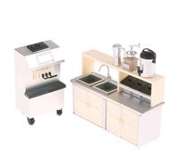 OOLA.DETAL 5PCS 1/12 Miniature Coffee Shop Scene Set Accessories Doll House Furniture For Realistic Cafe Scene Display