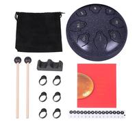 OOLA.DETAL 6 Inch Drum With 11 Notes For Meditation Yoga And Relaxation Crafted From Steel Portable Design Easy To Pla