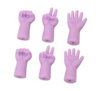 OOLA.DETAL 6Pcs Knitting Needle Point Protectors Hand Shape Knitting Needle Stoppers Slip Resistant Crochet Hook Tip