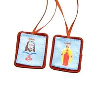 OOLA.DETAL Catholic Red Scapular of Mount Carmels Necklace Escapularios Catolicos for Men Women