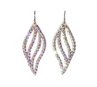 OOLA.DETAL Double Sided Belly Dance Earrings With Rhinestones For Stage And Parties