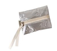 OOLA.DETAL Elegant Bows Design Portable Coin Purse Compact Zippers Closure for Cards Cash Travel Essential