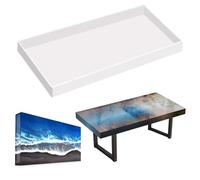 OOLA.DETAL Epoxy Resin Square Table Making Silicone Mould Set Large Reusable Design and Includes 4 Metal Table Legs