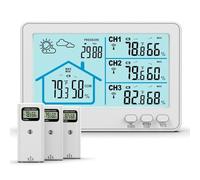 OOLA.DETAL Five Color Display Radio Inside Thermograph Hygrometer With 100M Extent Transducer and Meteorological