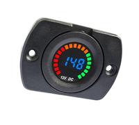 OOLA.DETAL General 12V/24V LED Digital Electric Meter with Color Screen for Car Motorcycle Easy Installation Anti