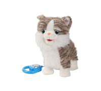 OOLA.DETAL Interactive Electric Plush Toy Cat That Walks Talks and Mimics Sounds for Realistic Pet Soft Safe Plush