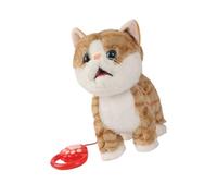 OOLA.DETAL Interactive Electric Plush Toy Cat That Walks Talks and Mimics Sounds for Realistic Pet Soft Safe Plush