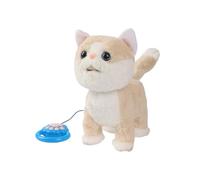 OOLA.DETAL Interactive Electric Plush Toy Cat That Walks Talks and Mimics Sounds for Realistic Pet Soft Safe Plush