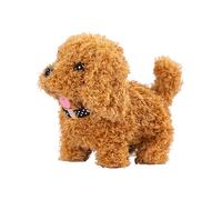OOLA.DETAL Lovely Puppy Doll Barking Toy Crawling Toy Hopping Puppy Furry Robot Dolls for Holiday Birthday Ear Wagging