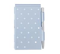OOLA.DETAL Metal Memo Pad With Built In Twist Action Ballpoint Pen Pocket Journal Notepads 70 Pages Unlined For Offices