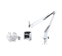 OOLA.DETAL NB35 Microphones Stand for Table Microphones Arm Swivels and MS089SV Microphones Shock Mount Silver for Track
