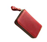 OOLA.DETAL PU Leather Organizers with 6 Keys Hooks and Card Slot Compact Large Pocket Keychain Case for Coin Card Men