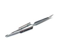 OOLA.DETAL Stainless Steel Crosses Tweezer Auto Closing Jewelry Soldering Craft Straight Elbow Tip Clamp Clip