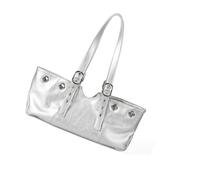 OOLA.DETAL Stylish Studded Motorcycle Inspired Underarm Bag Convertible Shoulder Handbag Practical PU Large Capacity