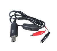 OOLA.DETAL USB To 9V Alligators Clips Cable Voltages Step Up Power Supply Cord with Switching For 9V Meter Remote Small