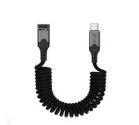 OOLA.DETAL USB5 Spring Cable 240W Charging 80Gbps Data Transfer 16K Display Type C Male to Male Braided Cord
