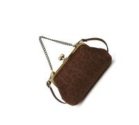 OOLA.DETAL Vintage Matte Finish Leopards Print Shell Crossbody Bag with Adjustable Strap for Women Elegant Shoulder Bag